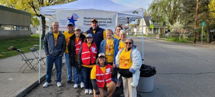 MRC volunteers at last year's Bloomsday first aid station.