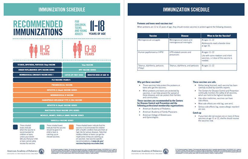 AAP Childhood Immunization Flipchart